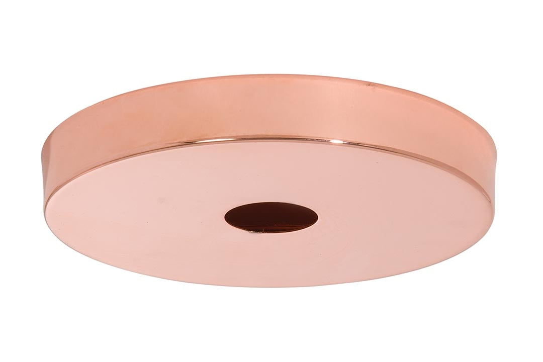 5-1/8 Inch Outside Diameter Polished Copper Finish Steel Disk Shaped Canopy 