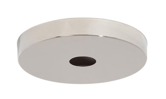5-1/8 Inch Outside Diameter Polished Nickel Finish Steel Disk Shaped Canopy 