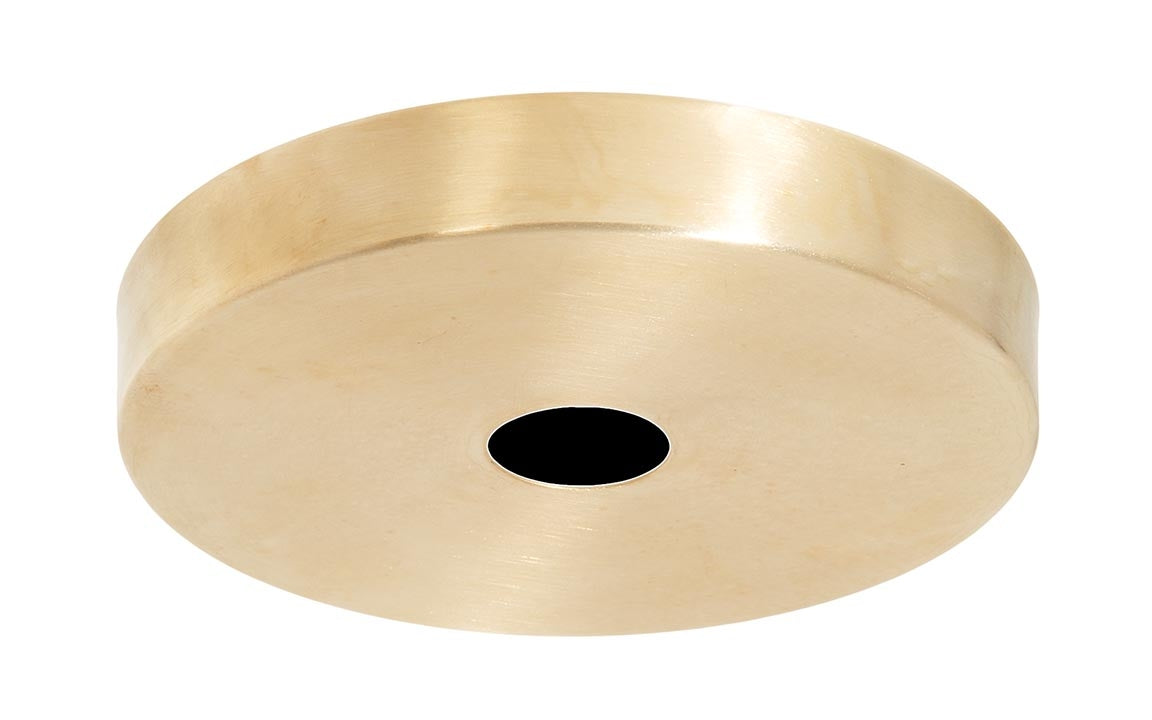 5-1/8 Inch Outside Diameter Unfinished Brass Disk Shaped Canopy 