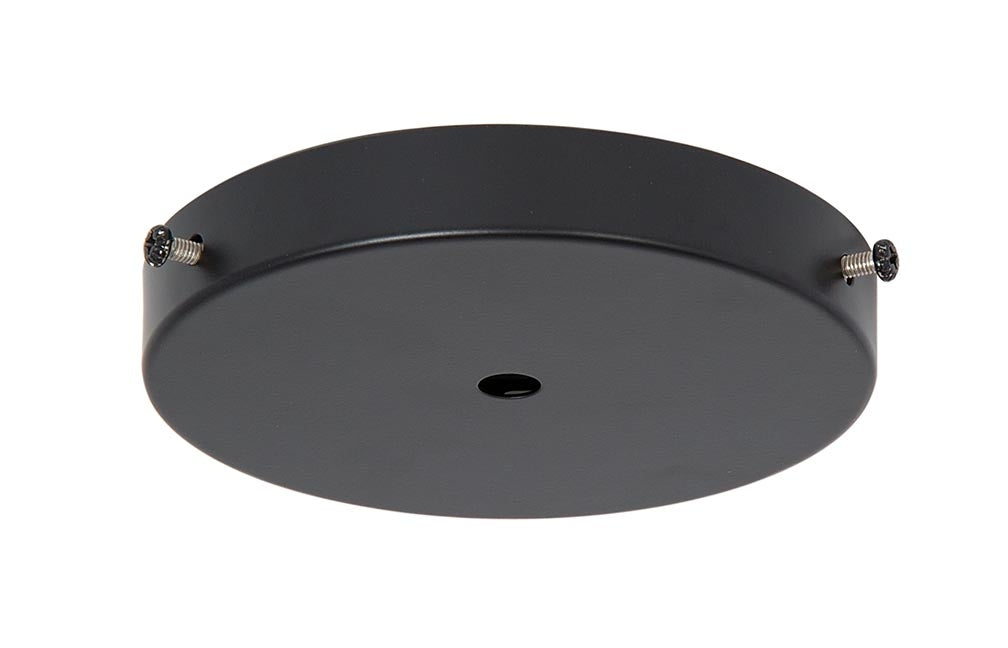 4-7/8 Inch Diameter Satin Black Finish Side Mounting Steel Canopy - Interior Hardware