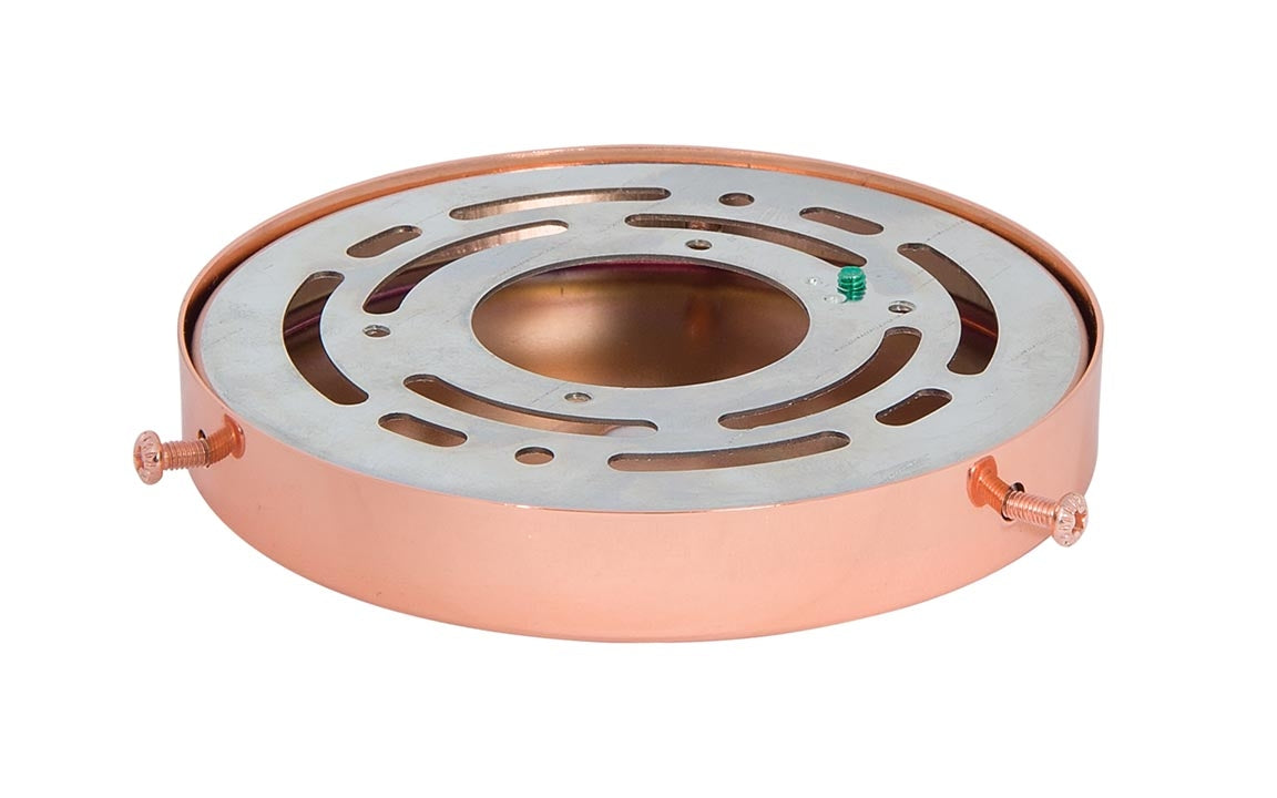 4-7/8 Inch Diameter Polished Copper Finish Side Mounting Steel Canopy - Interior Hardware