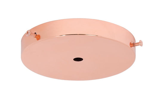 4-7/8 Inch Diameter Polished Copper Finish Side Mounting Steel Canopy - Interior Hardware