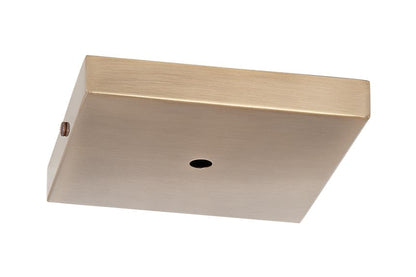 5 Inch Square Antique Brass Finish Side Mounting Steel Canopy - Interior Hardware