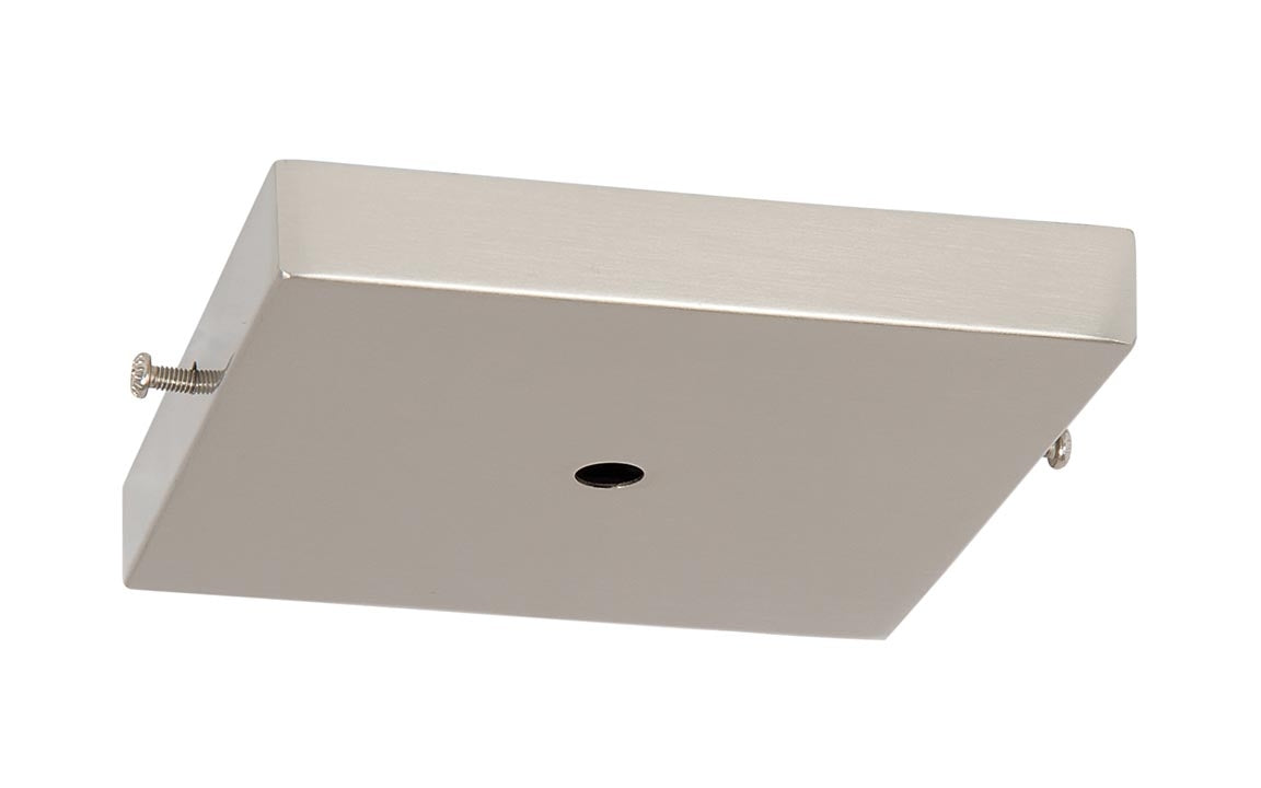  5 Inch Square Satin Nickel Finish Side Mounting Steel Canopy - Interior Hardware