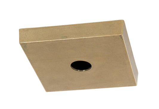 5 Inch Square Unfinished Heavy Die Cast Brass Canopy, No Bar Holes