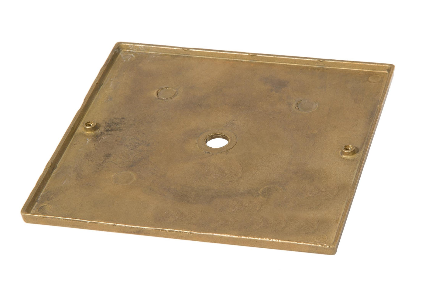 5-3/8 Inch Wide Square Top Quality Unfinished Die Cast Brass Canopy or Backplate, 1/8 IP Slip