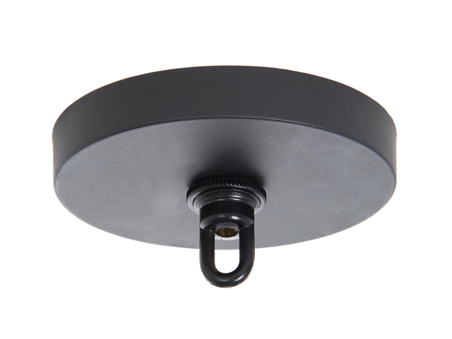 5 Inch Round Satin Black Cast Iron Canopy with Mounting Hardware Kit 