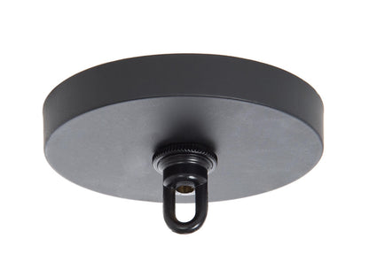 5 Inch Round Satin Black Cast Iron Canopy with Mounting Hardware Kit 