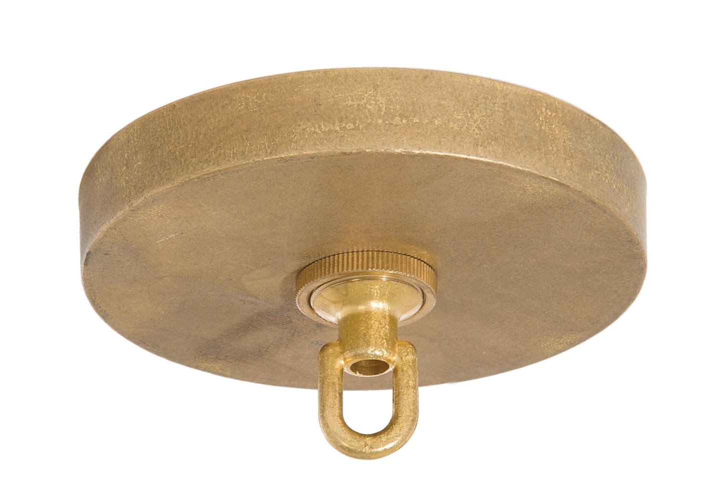 5 Inch Diameter Top Quality Unfinished Die Cast Brass Modern Canopy With Screw Collar Loop & Ceiling Hardware