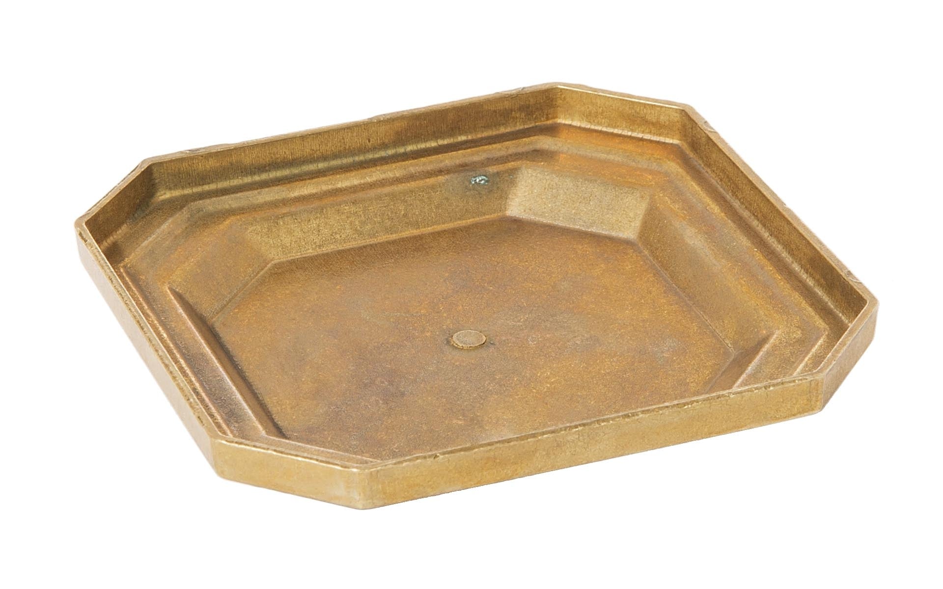 4-7/8 Inch Wide Square Unfinished Die Cast Brass Back-plate or Canopy, No Center Hole
