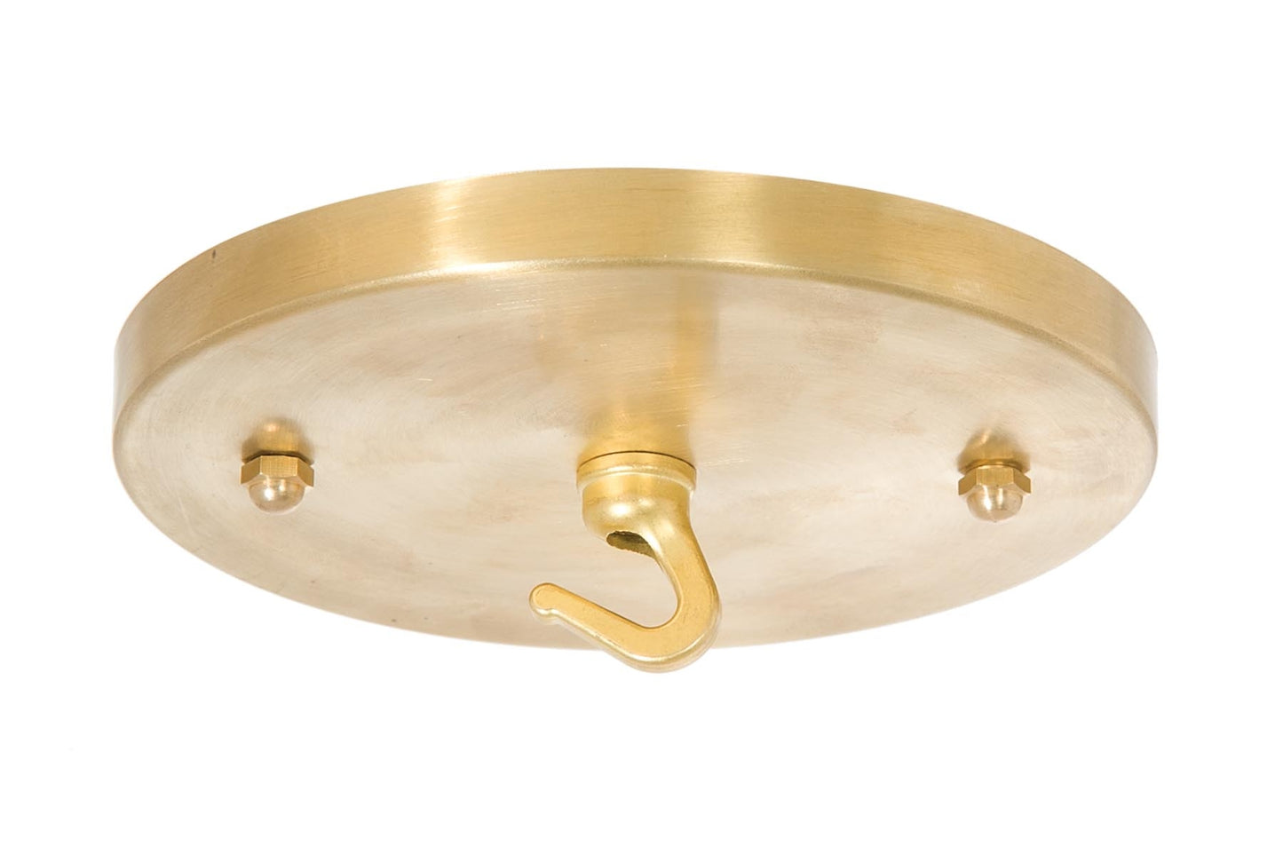 5-1/4 Inch Diameter Unfinished Brass Canopy, 1/8 IP Slip 