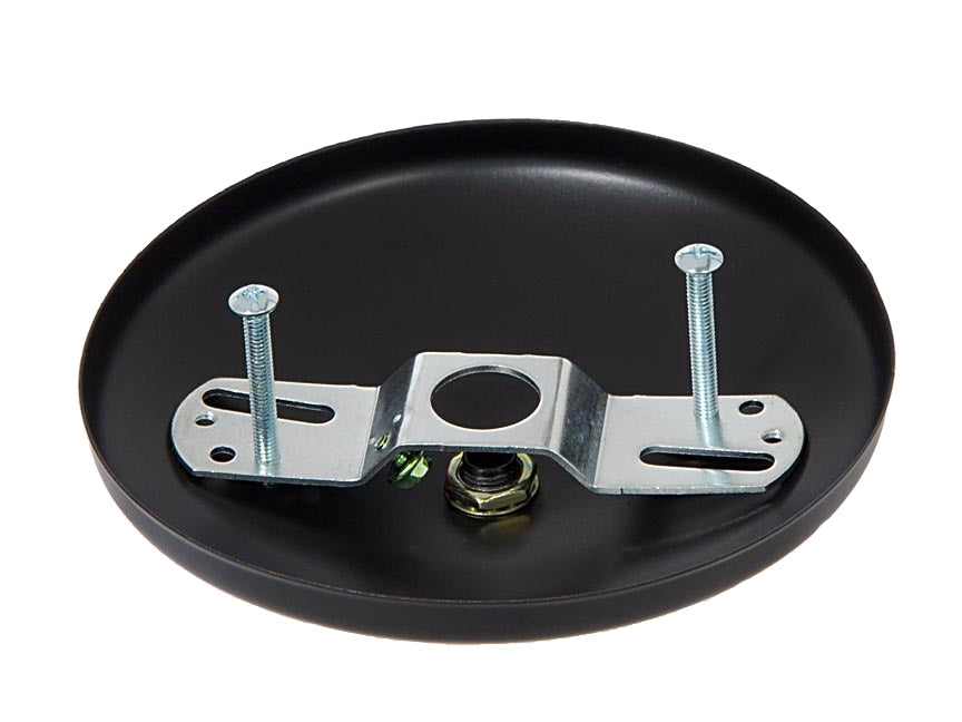 5" Satin Black Finish, Modern Shallow Design Fixture Canopy Kit