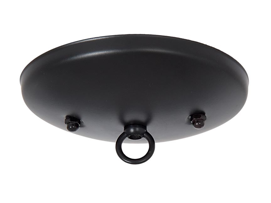 5" Satin Black Finish, Modern Shallow Design Fixture Canopy Kit