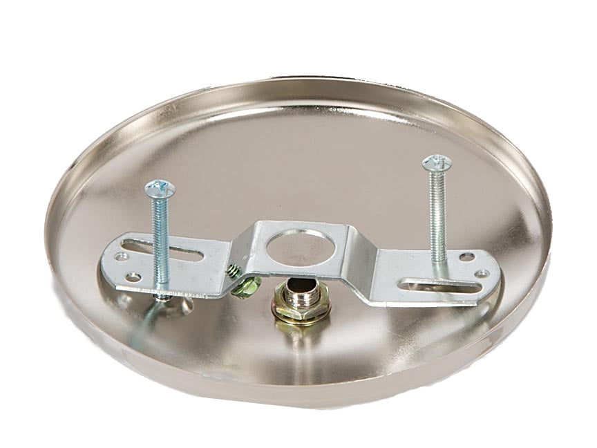 5" Nickel Plated, Modern Shallow Design Fixture Canopy Kit