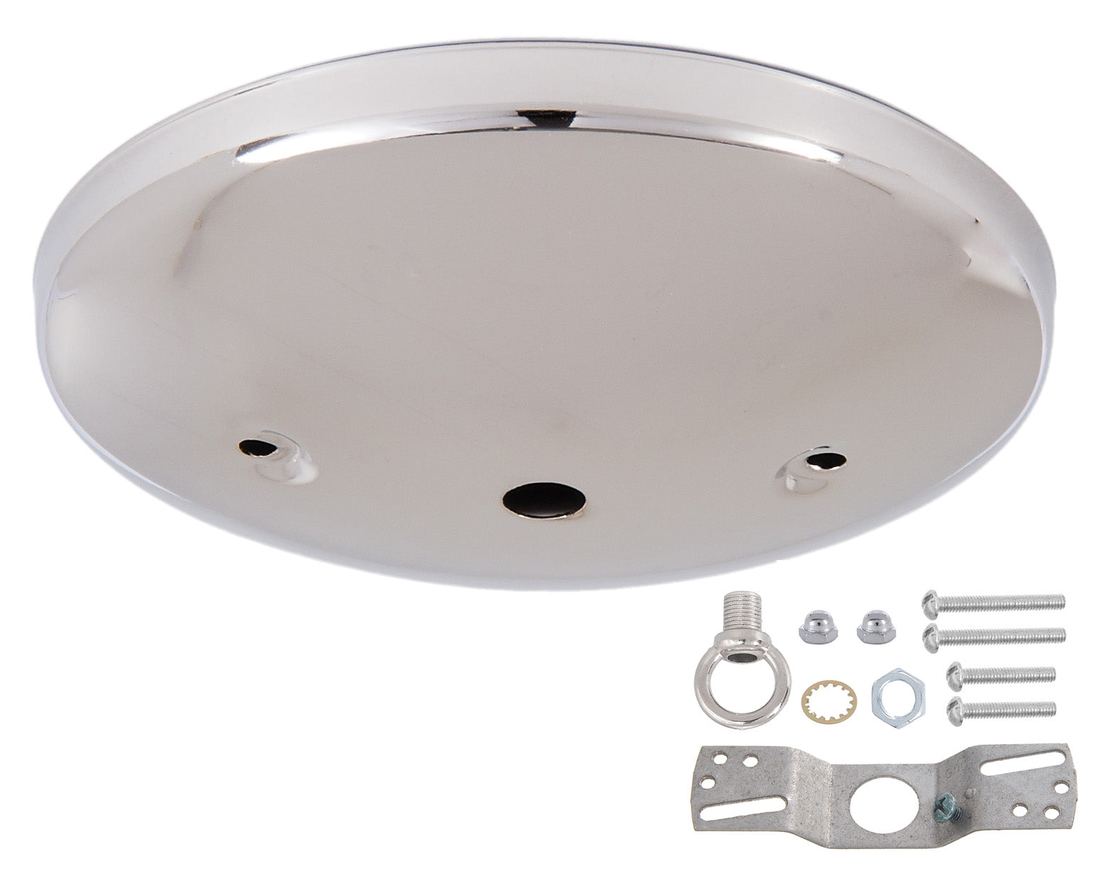 5" Nickel Plated, Modern Shallow Design Fixture Canopy Kit