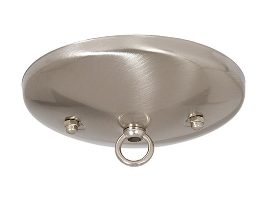 5" Satin Nickel Finish, Modern Shallow Design Fixture Canopy Kit