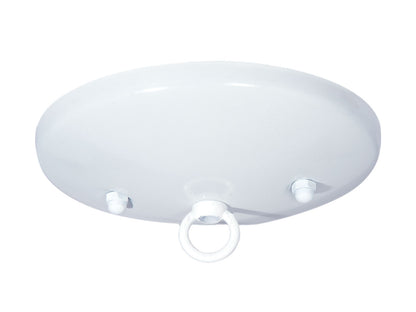 5" White Finish, Modern Shallow Design Fixture Canopy Kit