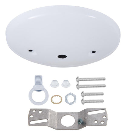 5" White Finish, Modern Shallow Design Fixture Canopy Kit