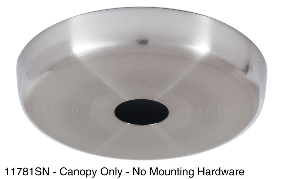 Satin Nickel Finish, Plain Rounded Ceiling Canopy Or Canopy Kit