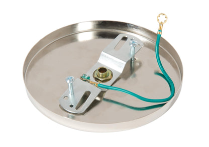 5-1/4 Inch Diameter Polished Nickel Finish Steel Canopy, 1/8 IP Slip 