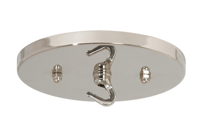 5-1/4 Inch Diameter Polished Nickel Finish Steel Canopy, 1/8 IP Slip 