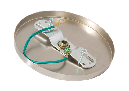 5-1/4 Inch Diameter Satin Nickel Finish Steel Canopy, 1/8 IP Slip 