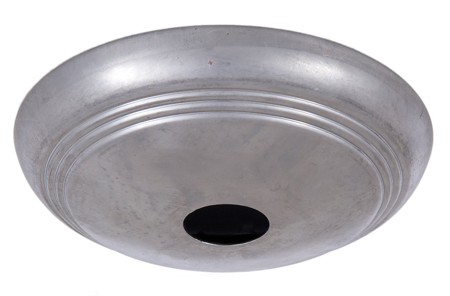 Unfinished Steel, Ribbed Screw-Collar Type, Light Fixture Canopy, 5" Dia.