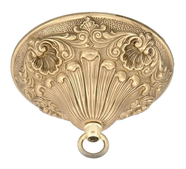 5 1/2 Inch Diameter Victorian Style Cast Brass Ceiling Canopy Kits