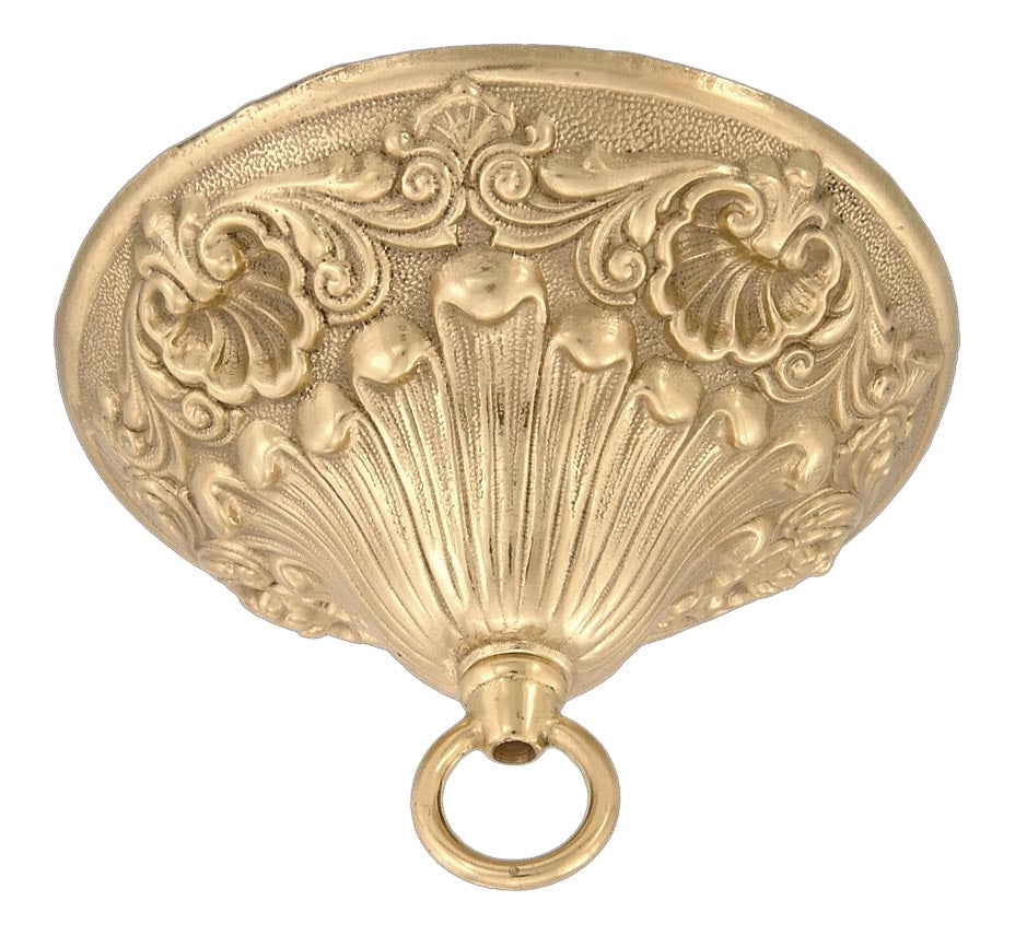 6 1/4" Dia., Victorian Style Ceiling Canopy Kits With Heavy Brass Loop