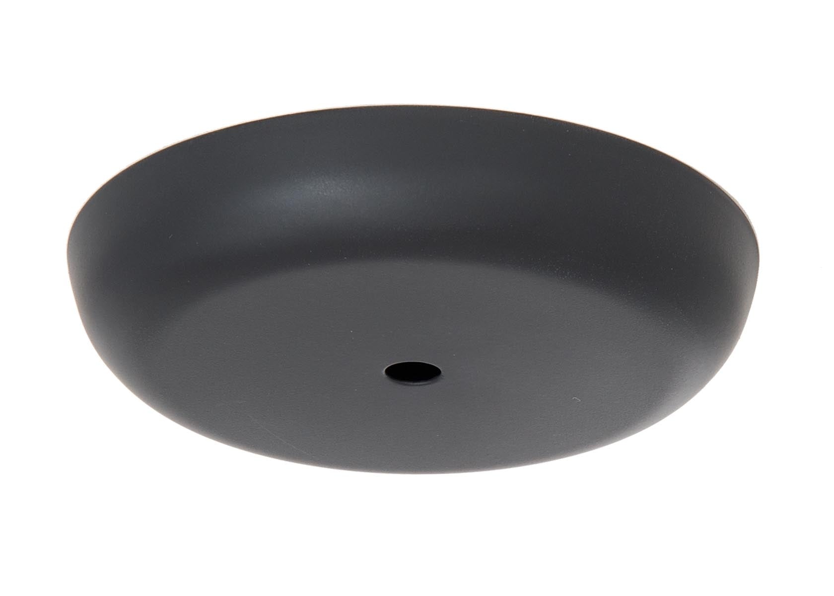 5-1/8Inch Diameter Satin Black Finish Steel Ceiling Canopy, 1/8IP Slip