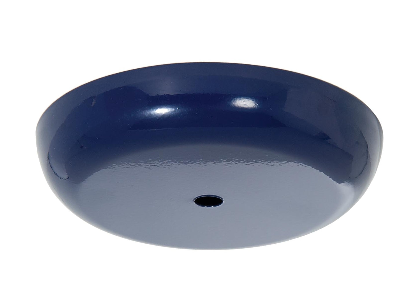 5-1/8 Inch Diameter Glossy Blue Finish Steel Ceiling Canopy, 1/8IP Slip