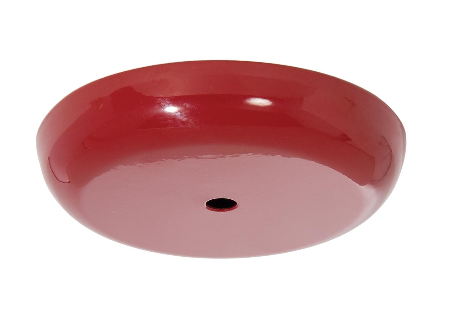 5-1/8 Inch Diameter Glossy Red Finish Steel Ceiling Canopy, 1/8IP Slip