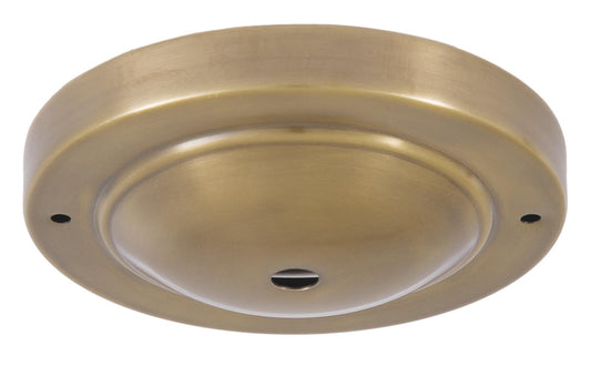 Shallow Dome Shape Antique Brass Canopy & hardware kit with matching finish