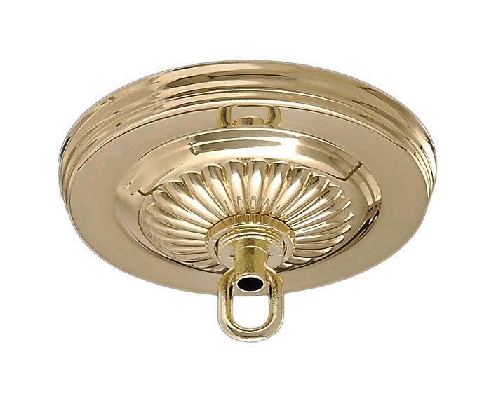 Solid Brass Canopy with Kit, Choice of Finish, 5 1/4" dia.