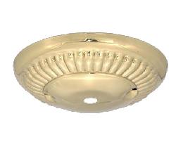 4 7/8 Inch Diameter Stamped Brass Ribbed Design Canopy