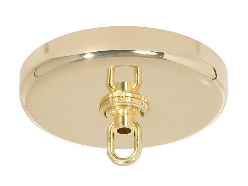 Brass Plated Plain Rounded Ceiling Canopy Or Canopy Kit