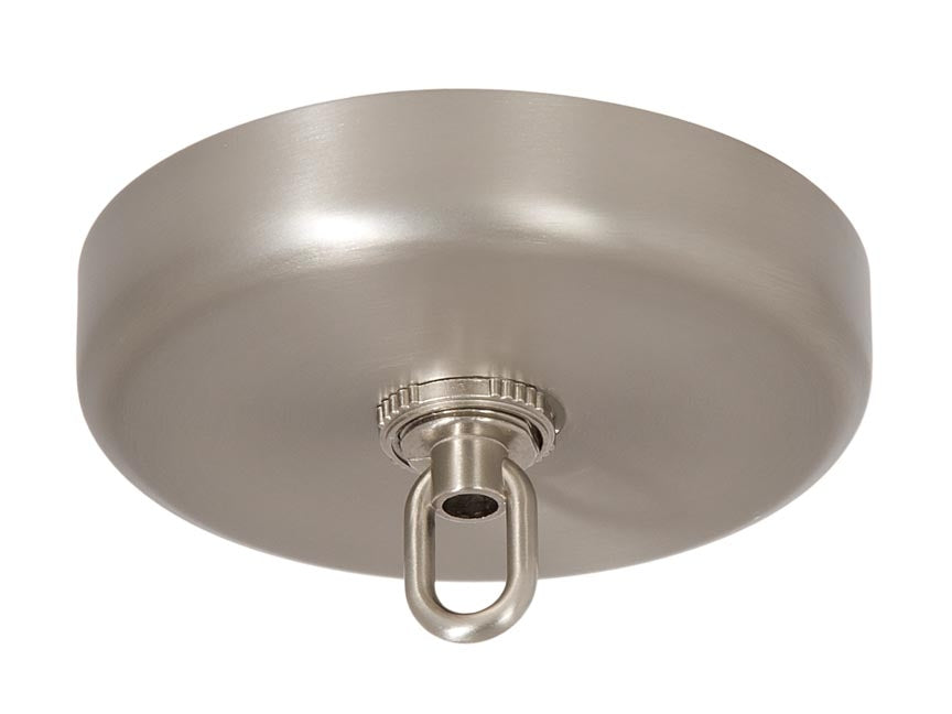 Satin Nickel Finish, Plain Rounded Ceiling Canopy Or Canopy Kit