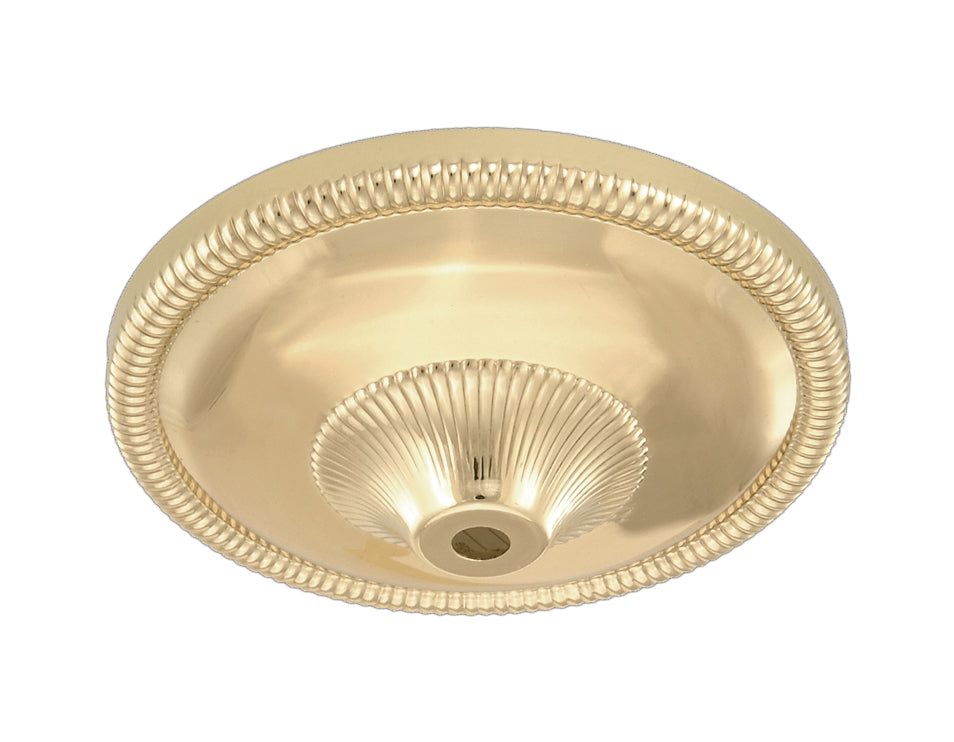 5 3/8 Inch Diameter Stamped Brass Canopy or Back Plate