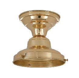 Short School House Fixture, Polished Brass