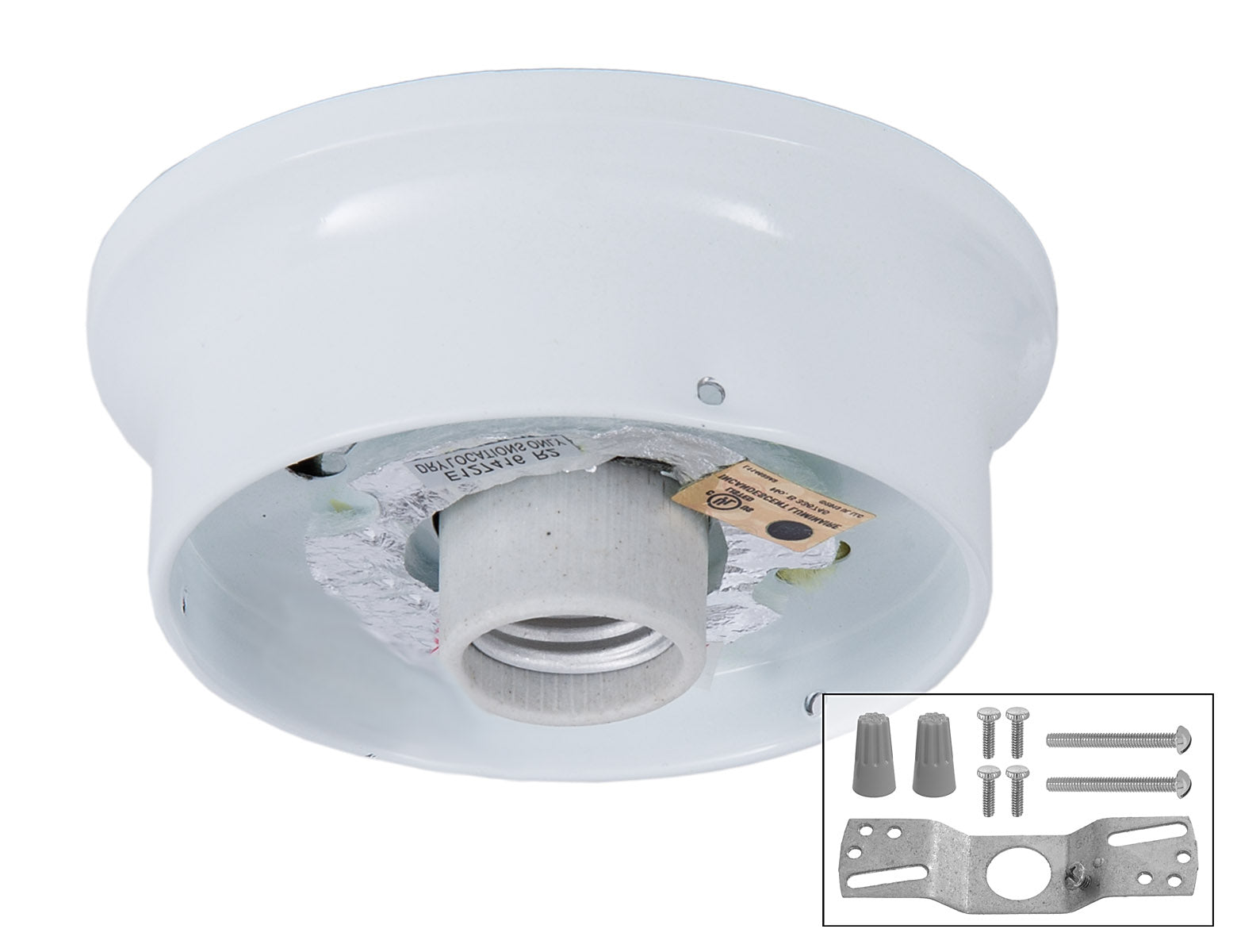 4 Inch Fitter Wired Flush Mount Ceiling Fixutre in White Finish