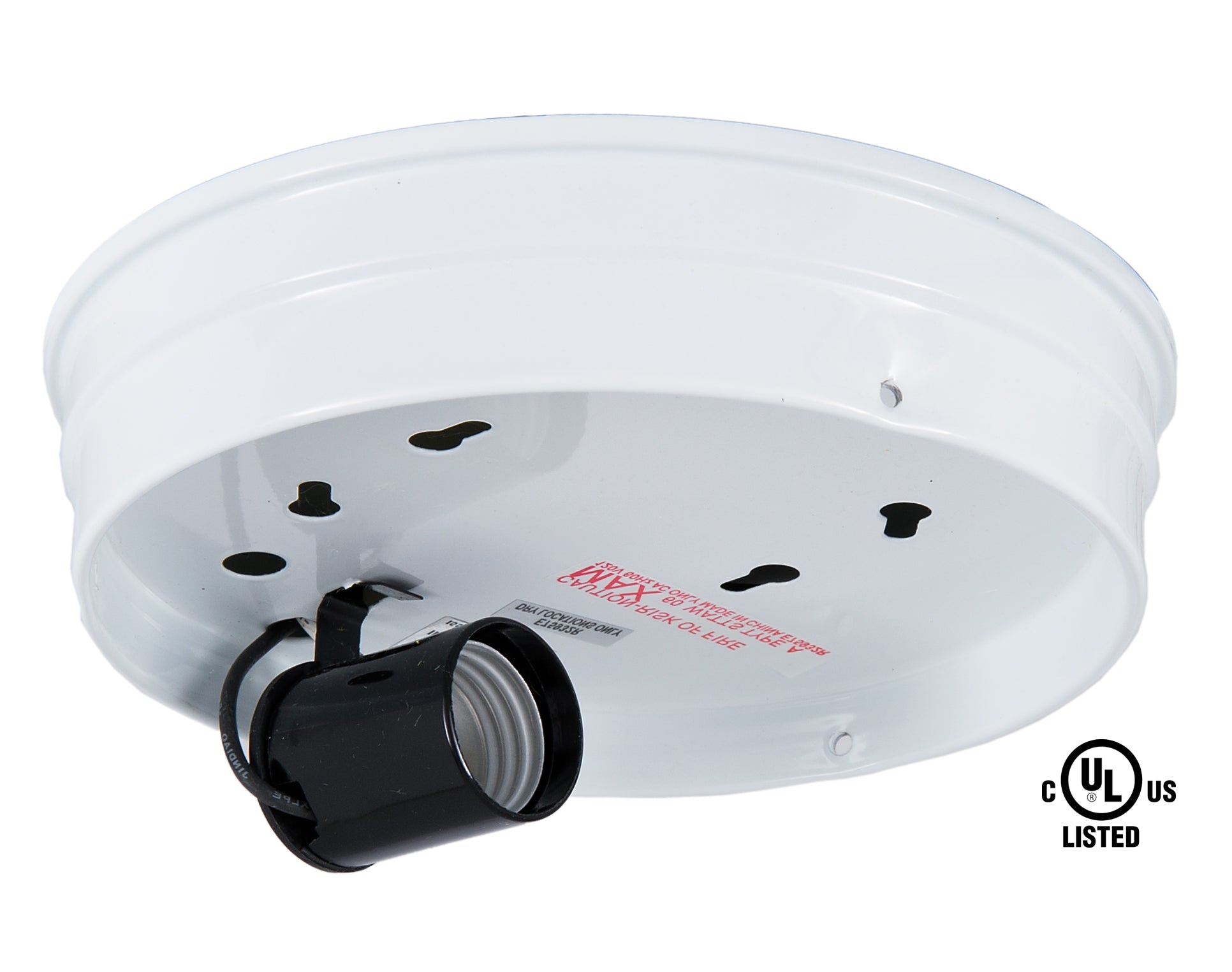 6 Inch Ceiling Fixture White 6 Inch Fitter Wired Flush Mount Ceiling Fixture (11880W ...