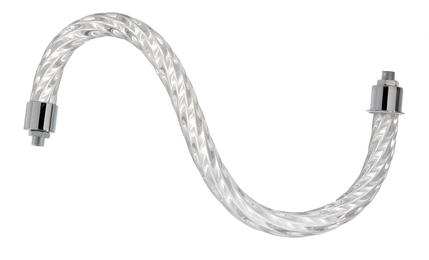6" - 14" Rope Pattern Glass Chandelier Arm