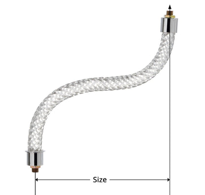 6" - 10" Rope Pattern Glass Chandelier Arm