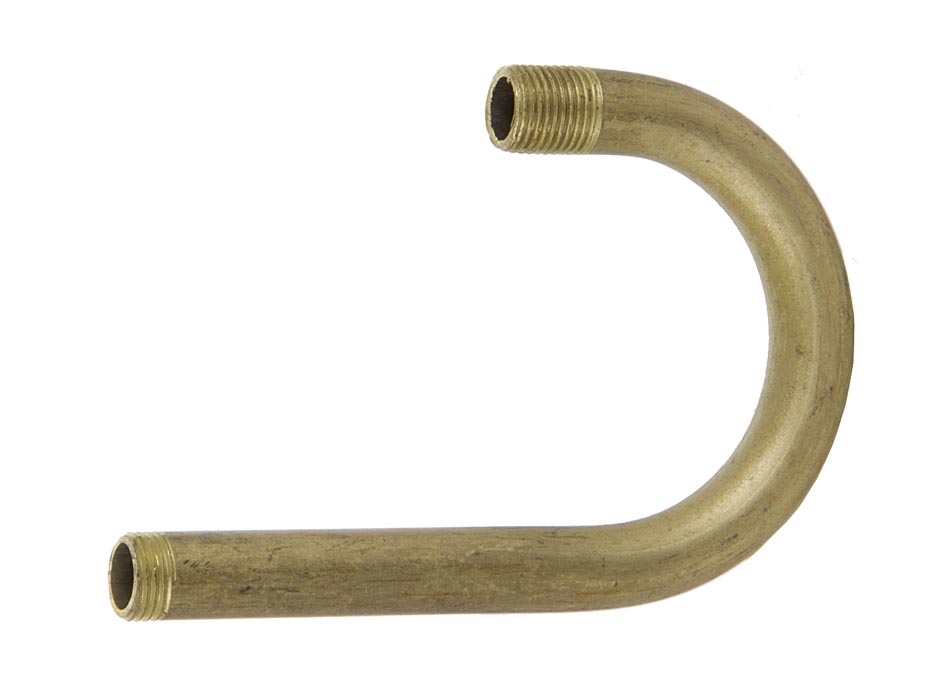J-shaped Brass Bent Arm, 1/8M x 1/8M