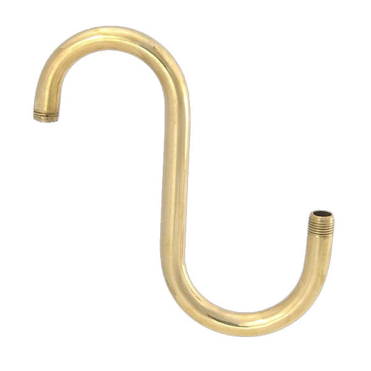 4 1/2" Brass Bent Lamp or Fixture Arm