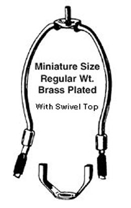 Miniature Harps For Small Lamps - Brass Plated