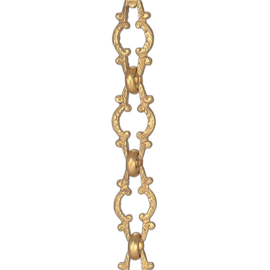 Hand Made, Solid Brass Classical Style Lamp Chain, Unfinished (12961)