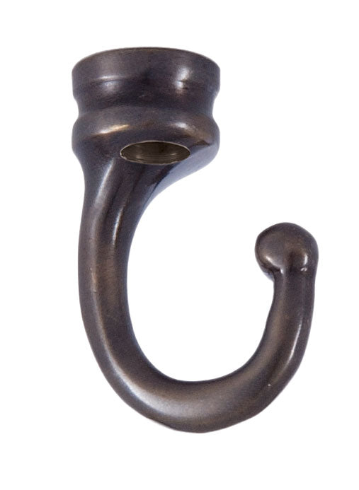 1 3/8" Antique Bronze Cast Brass Hook