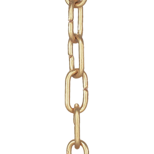 Hand Made, Solid Brass Straight Side Oval Lamp Chain, Unfinished. Sold and Priced per foot. (12983)