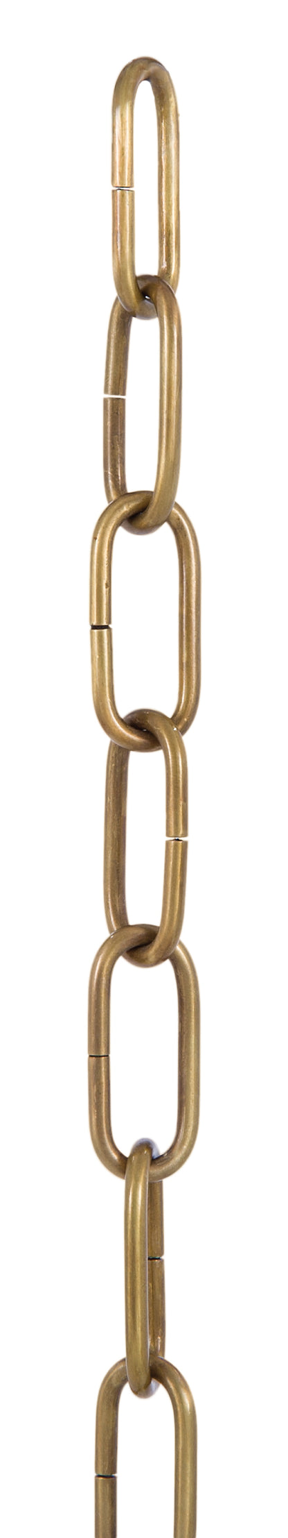 Antique Brass Finish 8 Gauge Straight Sided Oval Brass Lamp Chain